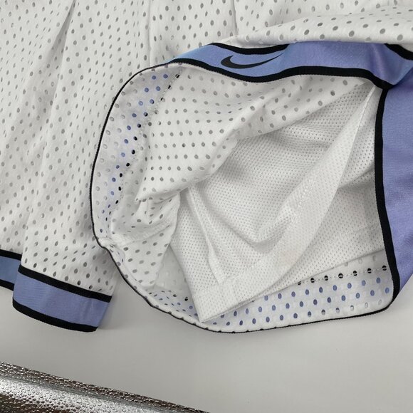 Nike Pleated Mesh White and Purple Shorts Youth Girls Size Small Athletic Sports - Picture 9 of 10